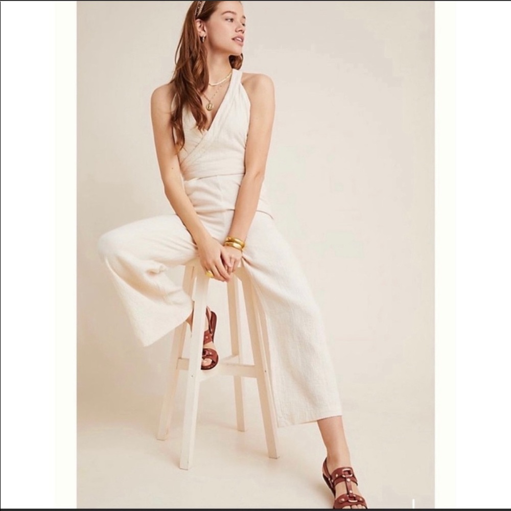 New• Anthropologie • DEMI TEXTURED JUMPSUIT - Picture 2 of 8